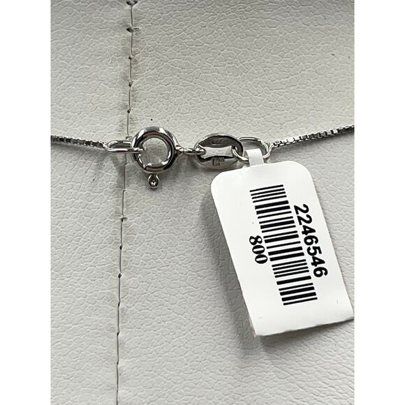 Helzberg Diamonds Sterling Silver CZ Freshwater Pearl Heart Pearl Necklace NWT - Picture 6 of 9